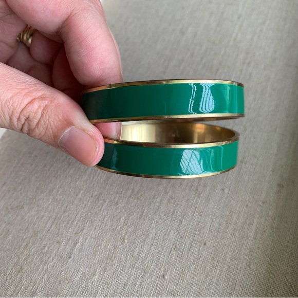 Banana Republic green enamel bangle bracelets - Picture 2 of 5